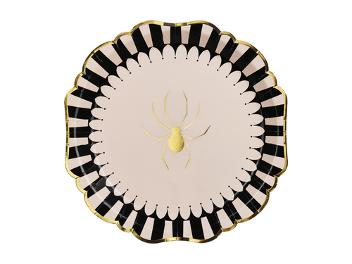 Farfurii Golden Spider Halloween - 23 cm - 6 buc.