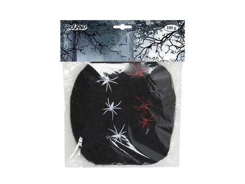Pânză de păianjen neagră cu 6 păianjeni - 100 g - 1 op.