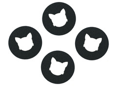 Suport de cană - Pisică - 10 cm - 4 buc.