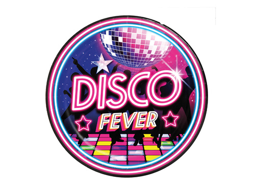 Farfurii de hârtie Disco Fever - 23 cm - 6 buc.