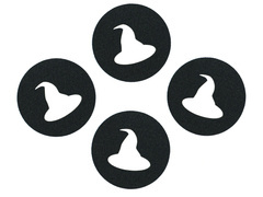 Coaster pentru cană - Pălărie de vrăjitoare - 10 cm - 4 buc.