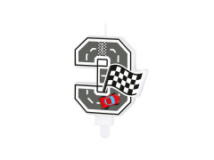 Număr lumânare Racing - 3 - 7 cm - 1 buc.