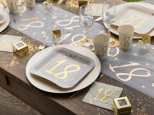 Farfurii pentru a 18-a aniversare - 23 cm - 10 buc.