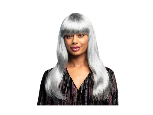 Grace Glitter peruca albă