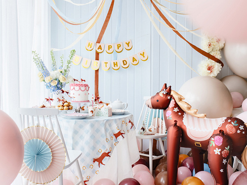 Fericit aniversare Cai banner - 150 x 13 cm - 1 buc.