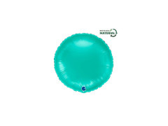 Balon rotund turcoaz din folie - 14" - 1 buc.