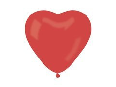 Baloane cu inima rosie - 44 cm - 5 buc.