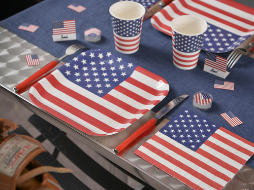 Șervețele de hârtie cu steagul SUA - 33 cm - 20 buc.