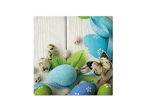 Șervețele cu ouă de Paște albastre - 33 cm - 20 buc.