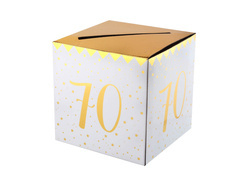 Cutie plic cu felicitări, cadouri pentru a 70-a aniversare - 1 buc.