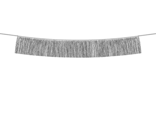 Ghirlandă cu ciucuri argintii - 135 cm - 1 buc.