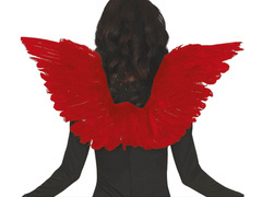 Aripi de înger roșii cu pene - 62 cm - 1 buc.