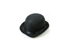 Pălărie bowler neagră - 1 buc.