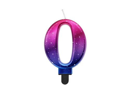 Lumânare numerică metalică Night Sky - 0 - zero