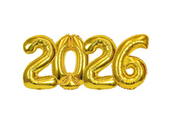 Set de baloane din folie 2026 aurii - 35 cm