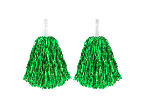 Pomi de majoretă verde metalic - 2 buc.