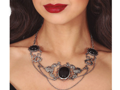 Colier gotic cu pietre negre - 1 buc.