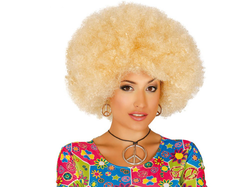 Peruca Mega afro blondă - 1 buc.