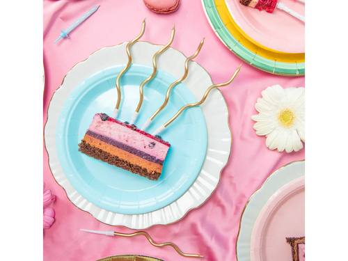 Lumânări aniversare spirală aurie - 6 buc.