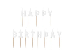 La mulți ani lumânări spade - alb