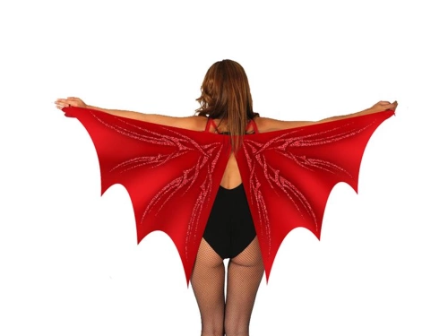 Halloween aripi de liliac roșii - 1 buc.