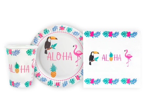 Aloha Party Paper Set - 44 buc.
