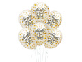 Baloane transparente Happy New Year cu confetti - 30 cm - 100 buc.