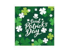 Șervețele de hârtie de Ziua Sfântului Patrick - 33 cm - 12 buc.