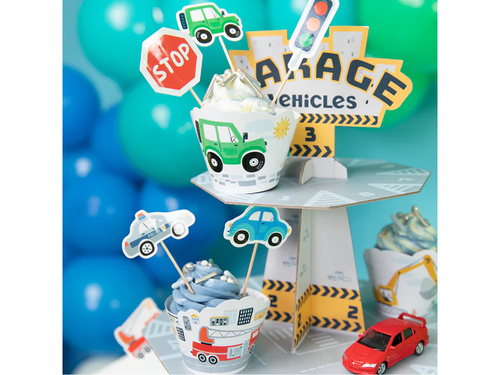 Rulouri pentru cupcakes Auta - 6 buc.