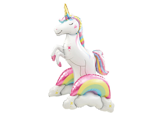 Balon din folie cu unicorn și curcubeu - 94 x 52 cm - 1 buc.