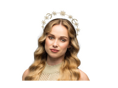 Bentiță cu halo din metal Calypso