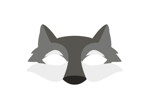 Mască din fetru de lup - 1 buc.