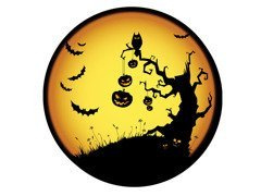 Vafe decorative pentru tort de Halloween - 20 cm