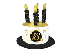 Lumânări cu pălărie pentru a 18-a aniversare - 1 buc.