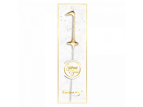 Foc rece numărul 1 aur - 1 buc.