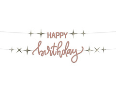 Happy Birthday banner roz - 100 cm - 2 buc.