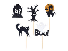 Pickere pentru cupcake de Halloween - 5 buc.