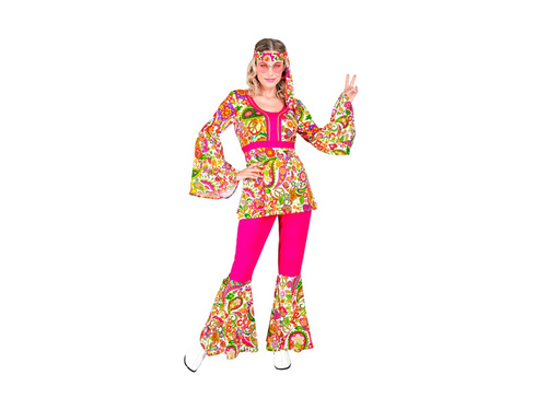 Ținută hippie din anii 1960. - pace & paisley