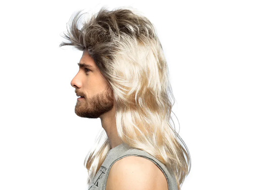 Peruca disco blondă pentru bărbați - 1 buc.