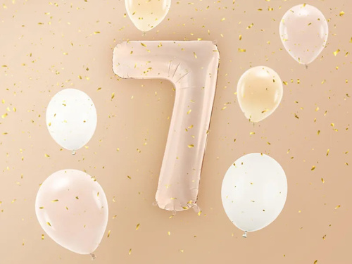 Balon din folie numărul 7 bej închis - 72 cm - 1 buc.