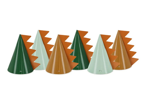 Șepci de hârtie dinozauri - 6 buc.