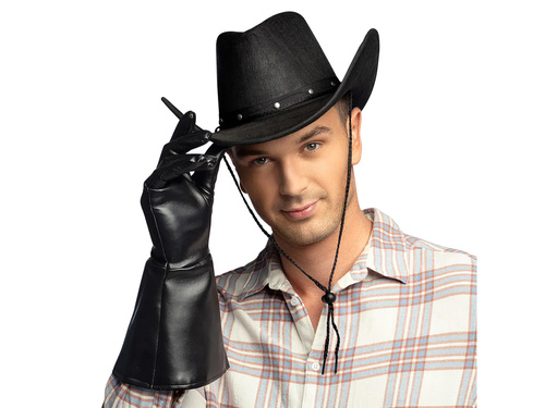 Pălărie de cowboy neagră - 1 buc.
