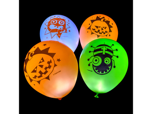 Baloane din latex cu LED-uri strălucitoare - 25 cm - 4 buc.