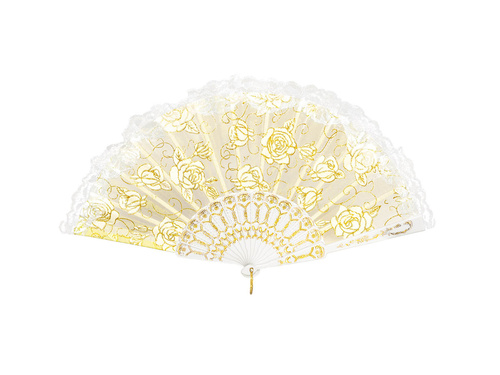 Evantai cu trandafiri aurii - 1 buc.