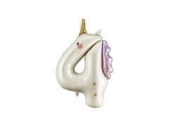 Unicorn balon de folie numărul 4 - 93 cm - 1 buc.