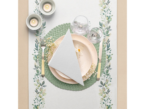 Decor pentru masă – traversă cu frunze – 40 cm x 5 m – 1 bucată.