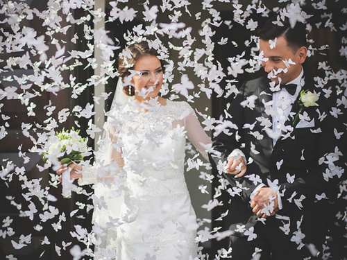 Tub de fotografiere fluture alb 40 cm 4 buc.