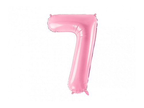 Balon din folie numărul 7 roz - 86 cm - 1 buc.