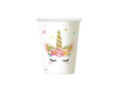 Cupe aniversare Unicorn Flower - 266 ml - 6 buc.
