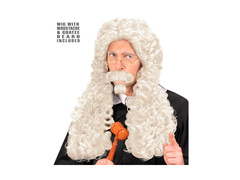 Peruca de judecător cu mustață și cioc